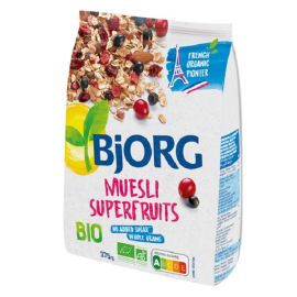 BJORG Μούσλι με Superfruits χωρίς ζάχαρη 375γρ
