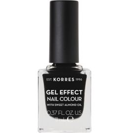 Korres Βερνίκι Νυχιών Gel Effect Nail Colour No 100 Black 11ml