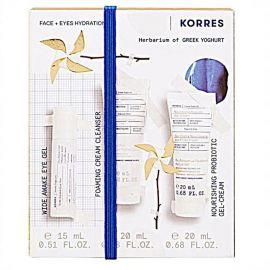 Korres Promo Ενυδατικό Gel Ματιών 15ml-Αφρώδης Κρέμα Καθαρισμού Προσώπου 20ml-Ενυδατική Gel Κρέμα Προσώπου 20ml
