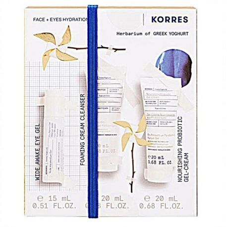 Korres Promo Ενυδατικό Gel Ματιών 15ml-Αφρώδης Κρέμα Καθαρισμού Προσώπου 20ml-Ενυδατική Gel Κρέμα Προσώπου 20ml