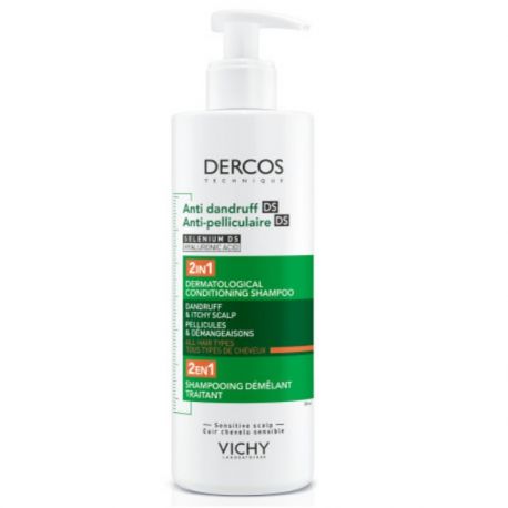 Vichy Dercos Anti Dandruff DS 2in1 Σαμπουάν κατά της Πιτυρίδας για Ξηρά Μαλλιά 390ml
