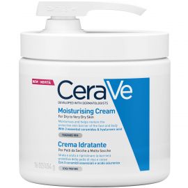 CeraVe Moisturising Pump Ενυδατική Κρέμα Σώματος με Υαλουρονικό Οξύ για Ξηρές Επιδερμίδες 454gr