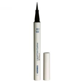 Korres Liquid Color Waterproof Στυλό Eye Liner 01 Black 1ml