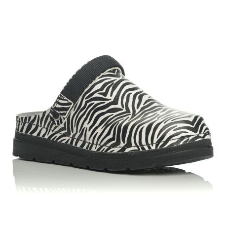 Sunshine Γυναικεία σαμπό 146 Μαύρο Άσπρο zebra print