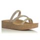 SaveYourFeet Γυναικείο ανατομικό πέδιλο 5053 Χρυσό