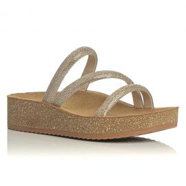 SaveYourFeet Γυναικείο ανατομικό πέδιλο 5053 Χρυσό