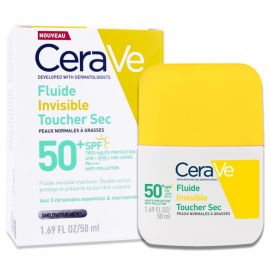 CeraVe Invisible Dry Touch Fluid Sunscreen Αντηλιακό Προσώπου Κανονική-Λιπαρή SPF50+ 50ml