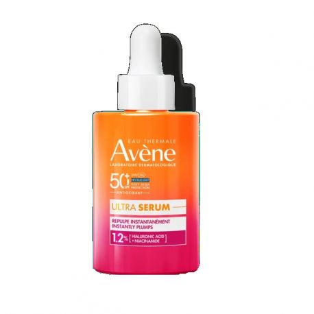 Avene Ultra Serum SPF50+ Aντηλιακός Ορός Προσώπου για Ενυδάτωση Μακράς Διαρκείας με Πανθενόλη, 30ml