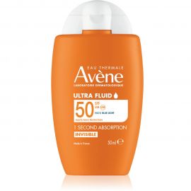 AVENE Solaire Fluid Dry Touch SPF50 Αντηλιακή Κρέμα Προσώπου για Κανονική & Μικτή επιδερμίδα - 50ml