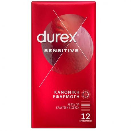 Durex Sensitive Λεπτά 12 προφυλακτικά