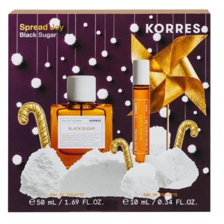 Korres Promo Spread Joy με Black Sugar Eau De Toilette Άρωμα, 50ml & Black Sugar Eau De Toilette Άρωμα, 10ml, 1σετ