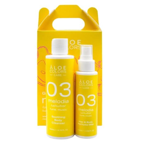 Aloe Colors Gift Box Melodia Soothing Body Cleanser 200ml & Hair & Body Perfume Mist 100ml