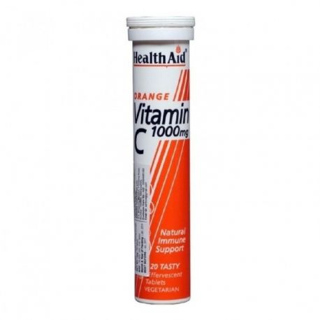 HEALTH AID Vitamin C 1000mg 20 Αναβράζουσες Ταμπλέτες ΠΟΡΤΟΚΑΛ