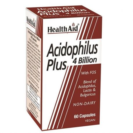HEALTH AID ACIDOPHILUS PLUS 4 BILLION 60 vecaps