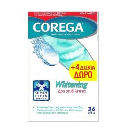 Corega Whitening Καθαριστικά Δισκία Οδοντοστοιχιών 32+4 ΔΩΡΟ