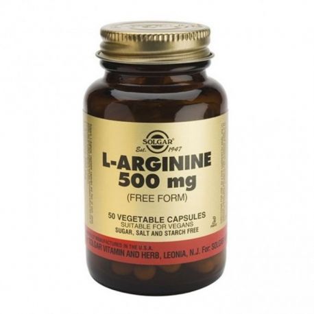 SOLGAR L-ARGININE 500mg 50 vecaps